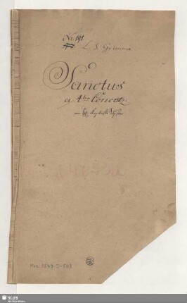 Masses. Excerpts - Mus.3549-D-503 - Mus.3549-D-503a : V (4), Coro, orch