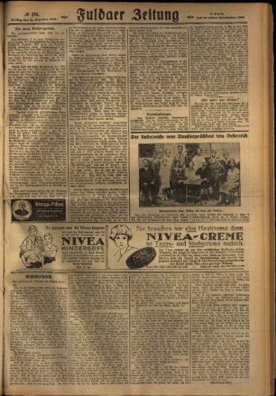 Zweite Ausgabe vom Freitag, den 21. Dezember 1928.