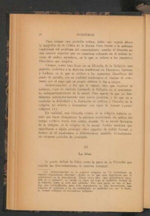 III - La ética