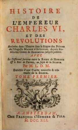 Histoire de l'empereur Charles VI, 1 (1741)