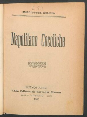 Napolitano Cocoliche