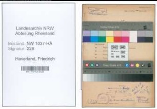 Entnazifizierung Friedrich Haverland , geb. 03.09.1893 (Betriebswart)