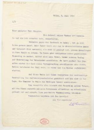 Brief an Rudi Stephan : 07.07.1914