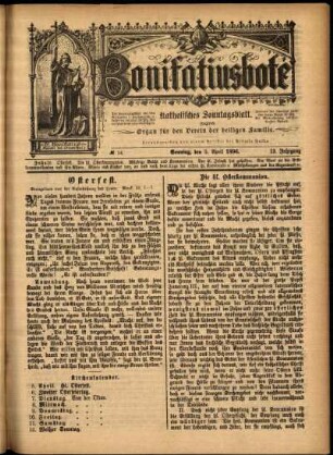 Erste Ausgabe vom Sonntag, den 05. April 1896.