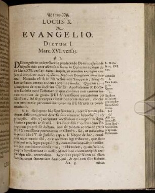 Locus X. De Evangelio.