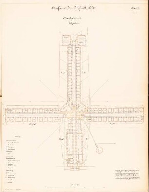Gefängnis, Groß-Strehlitz: Hauptgebäude: Grundriss EG 1:250