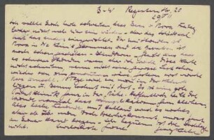 Brief von Georg Kolbe an Hermann Schmitt