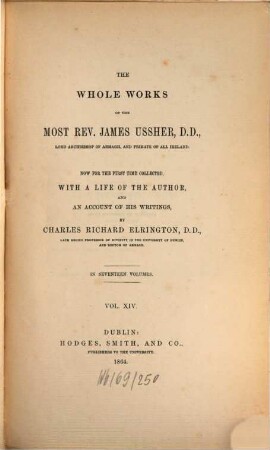 The whole works of the most rev. James Ussher. 14