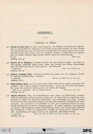 Arbeiten in Silber (Nr. 532-590)