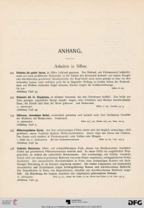 Arbeiten in Silber (Nr. 532-590)