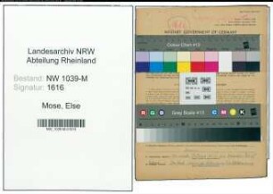 Entnazifizierung Else Mose , geb. 11.10.1903 ()
