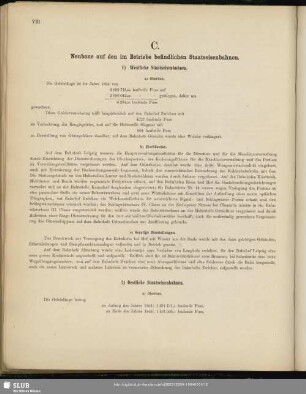 C. Neubaue auf den im Betriebe befindlichen Staatseisenbahnen
