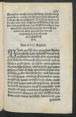 Ein andere weiß/ ein durchsichtige Kütenlatwerg zumachen ... Das XVII. Capitel.