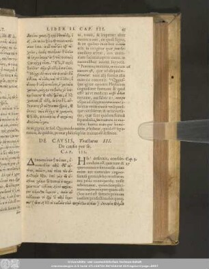 De Causis, Tractatus III. De causis per se. Cap. III.