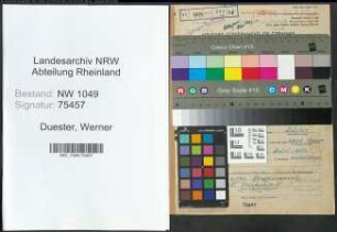 Entnazifizierung Werner Duester , geb. 28.02.1921 (Behoerdenangestellter)