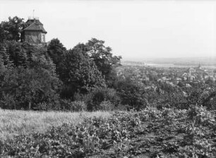 Radebeul, Mätressenschlösschen : Radebeul-Niederlößnitz. Berghaus (Mätressenschlösschen) auf dem Weinberg Neufriedstein