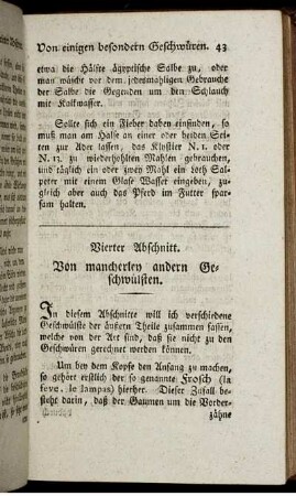 Vierter Abschnitt. Von mancherley andern Geschwülsten.
