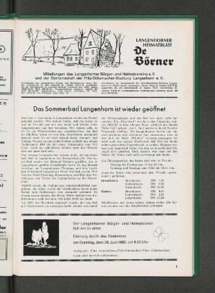Das Sommerbad Langenhorn ist wieder geöffnet