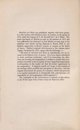 The Complete Poetical Works of Percy Bysshe Shelley : The Text newly collated and revised and edited with a Memoir and Notes by George Edward Woodberry, II