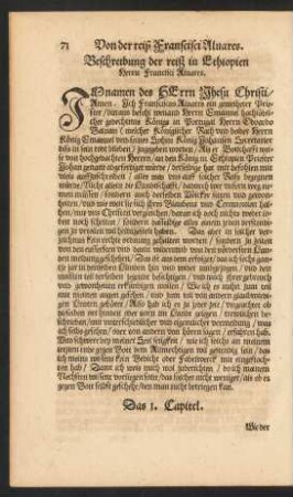 Das 1. Capitel. Der new Gubernator abgefertiget.