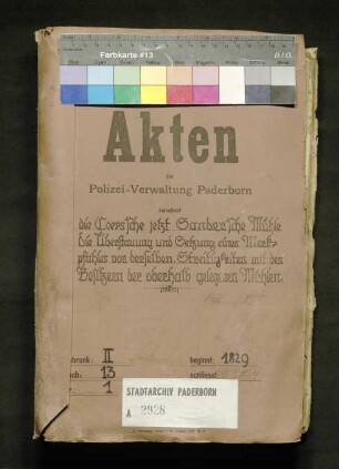 Coerschen- bzw. Sandersche Mühle. Streitigkeiten mit der oberhalb gelegenen Mühle