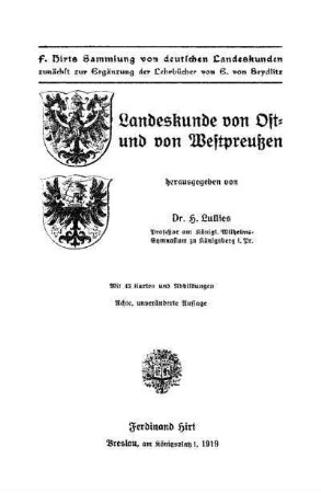 Landeskunde von Ost- und von Westpreußen
