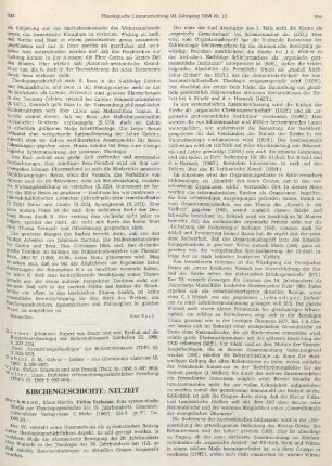 933-935 [Rezension] Beckmann, Klaus-Martin, Unitas ecclesiae