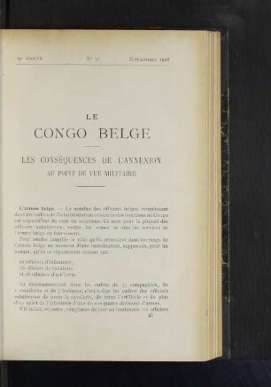 No 11, Novembre 1908