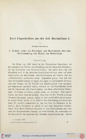 17: Zwei Flugschriften aus der Zeit Maximilians I.