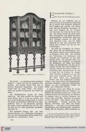 1: Englische Möbel : die Periode der Königin Anna