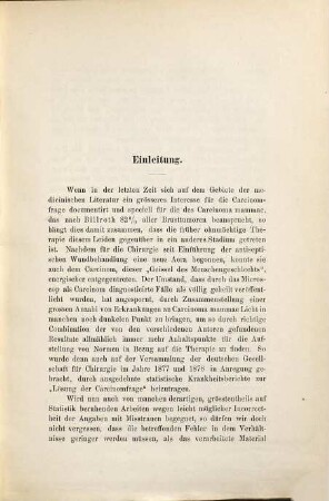 Mittheilungen über das Carcinoma mammae nach Beobachtungen in der Bonner chirurgischen Klinik während der Jahre 1875 - 1883 : Inaug.-Diss.
