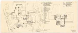 Arzthaus Prof. Bernhardt, Berlin-Charlottenburg: Erdgeschoss und Obergeschoss - Grundrisse 1:100