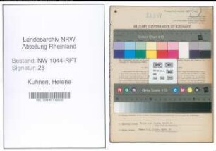Entnazifizierung Helene Kuhnen , geb. 13.11.1897 (Sekretaerin)