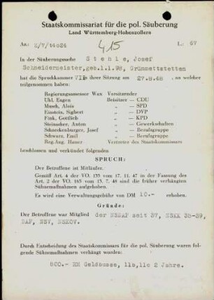 Stehle, Josef
