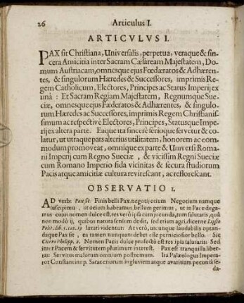 Articulus I. Observatio 1. - 7.