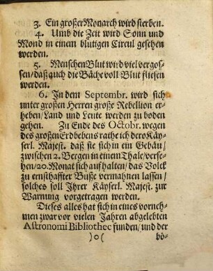 Teutschlands Wahrsager, Auff das 1678. Wunder Jahr