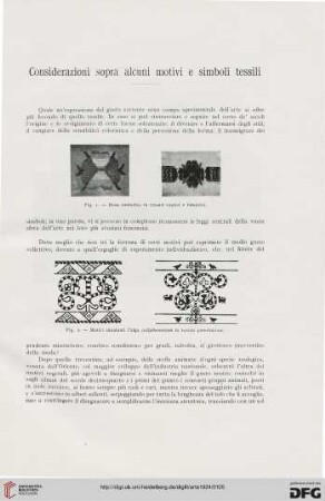 27: Considerazioni sopra alcuni motivi e simboli tessili