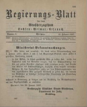 21. Ministerial-Bekanntmachung, das Verfahren bei gerichtlichen Eidesleistungen betreffend