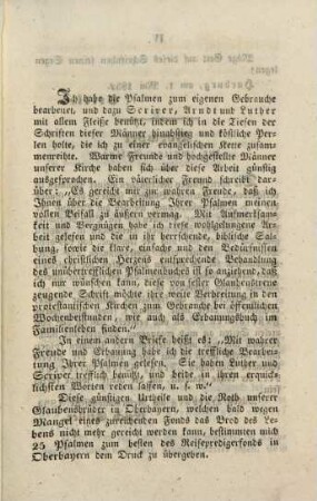 Psalmen zur Verlesung in Betstunden u. zur häuslichen Erbauung bearbeitet, 1