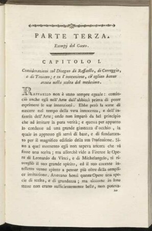Parte terza. Esempj del Gusto.