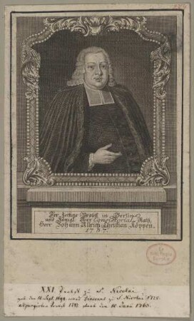 Bildnis des Johann Ulrich Christian Köppen