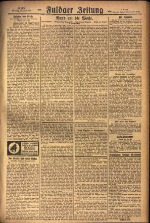 Zweite Ausgabe vom Sonntag, den 25. Juli 1926.