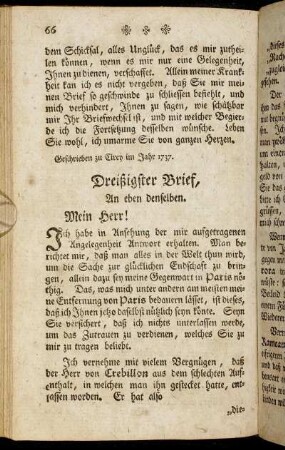 Dreißigster - Neun und dreißigster Brief.