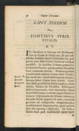 Caput Tertium De Fontibus Iuris Civilis