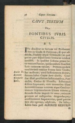 Caput Tertium De Fontibus Iuris Civilis