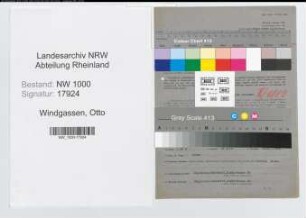 Entnazifizierung Otto Windgassen, geb. 09.05.1899 (Dentist)