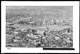 Dresden, Altstadt mit Neustadt, Luftbild