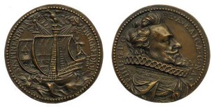 Frankreich: Medaille mit Schiffsdarstellung