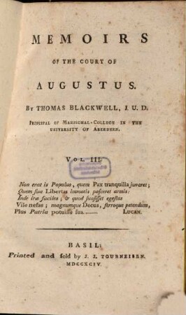 Memoirs of the court of Augustus, 3