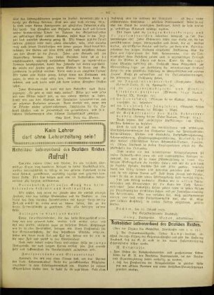 Katholischer Lehrerverband des Deutschen Reiches : (aus der Sitzung des Geschäftsf. Ausschusses vom 3.8.19)